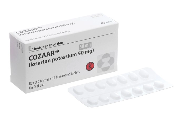 Thuốc trị tăng huyết áp Cozaar 50mg hộp 28 viên
