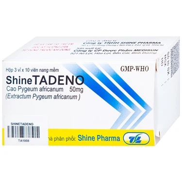 Thuốc phòng và hỗ trợ điều trị rối loạn đường tiểu ShineTadeno 50mg hộp 3 vỉ x 10 viên