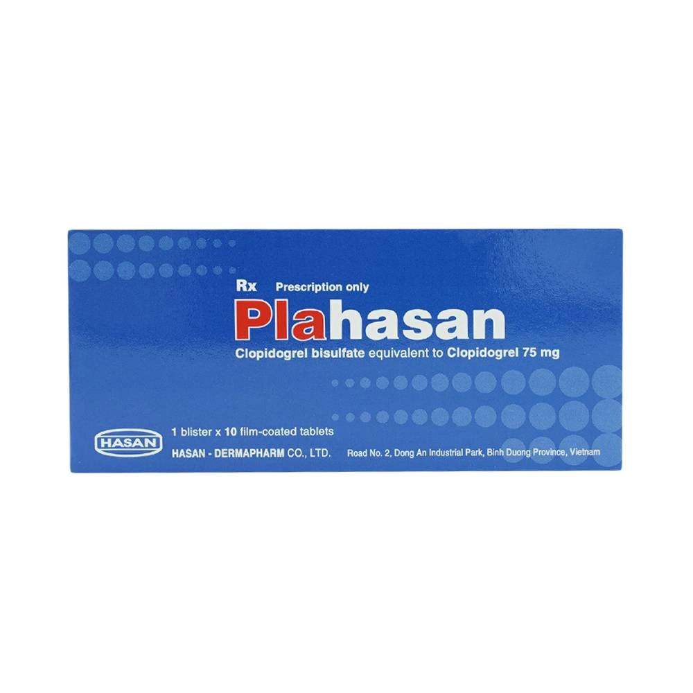 Thuốc tim mạch PlaHasan 75 hộp 10 viên