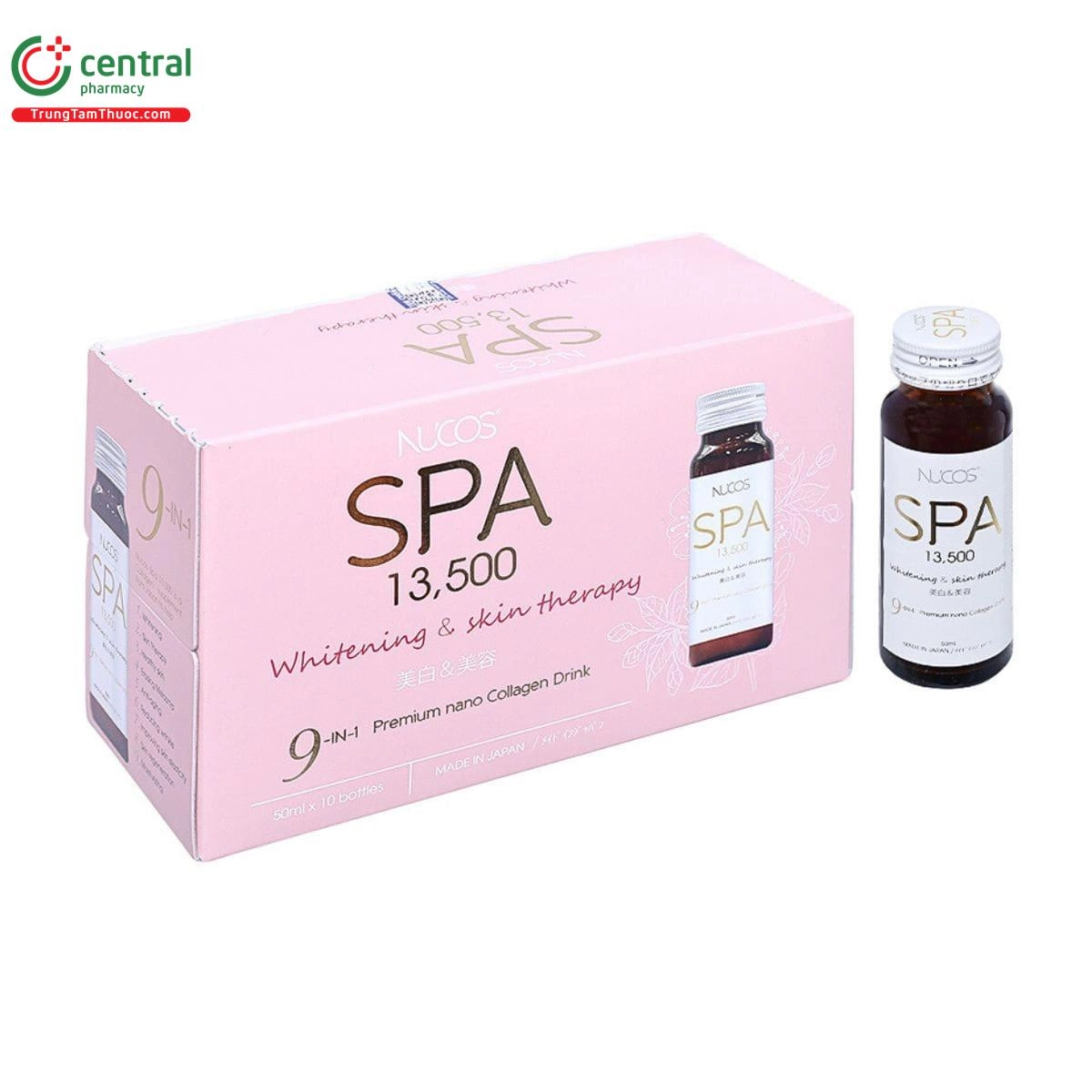 Giúp bảo vệ da trước dấu hiệu lão hóa Nucos Spa 13.500 hộp 10 chai x 50ml