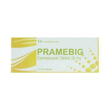 Thuốc điều trị hội chứng trào ngược dạ dày - thực quản Pramebig 20mg Sterling hộp 2 vỉ x 10 viên