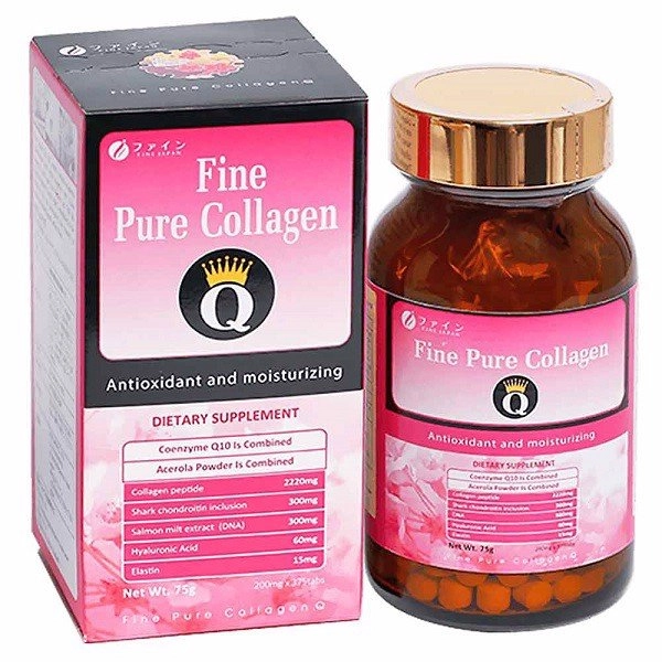 Viên uống bổ sung Collagen Fine Pure Collagen Q hộp 1 lọ 375 viên