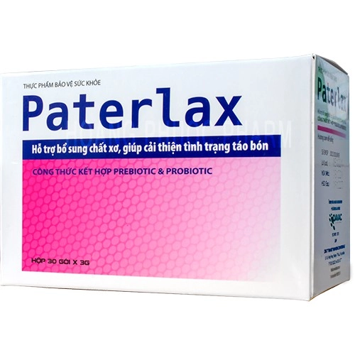 Hỗ trợ bổ sung chất xơ, cải thiện táo bón Paterlax hộp 30 gói x 3g