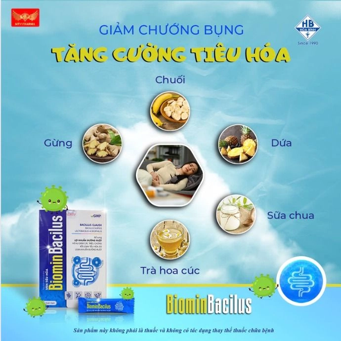 Men tiêu hóa Biomin Bacilus hộp 30 gói x 3g