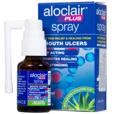 Chai xịt nhiệt miệng Aloclair Plus Spray hộp 1 chai 15ml