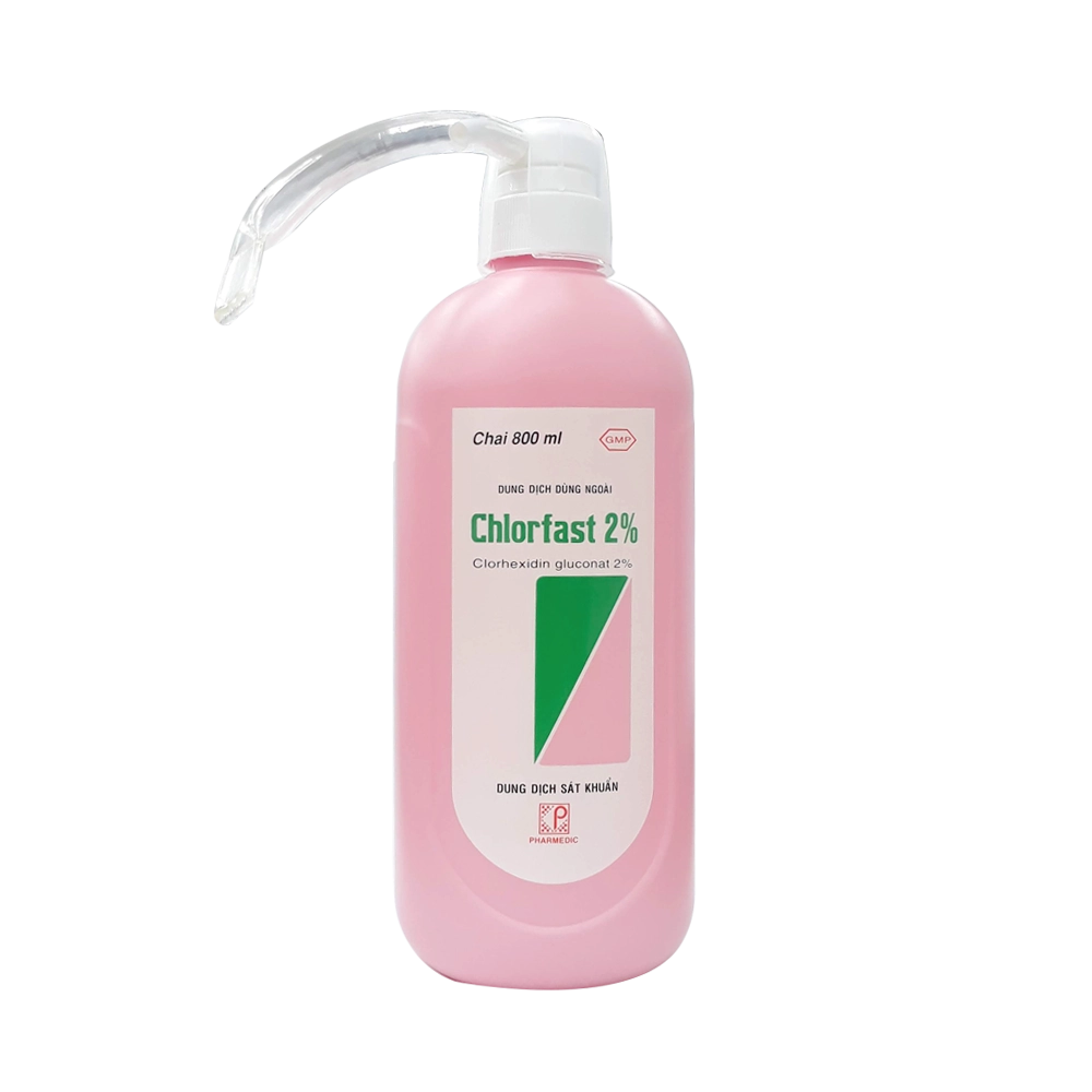 Dung dịch dùng ngoài Chlorfast 2% chai 800ml