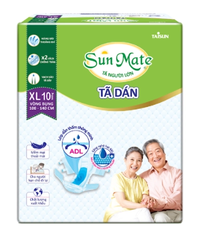 Tã dán người lớn SunMate XL10 gói 10 miếng