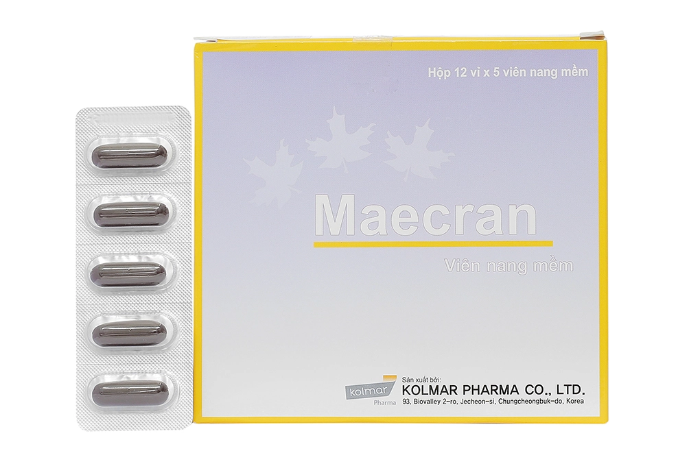 Thuốc bổ sung vitamin Maecran (Kolmar Pharma) hộp 12 vỉ x 5 viên