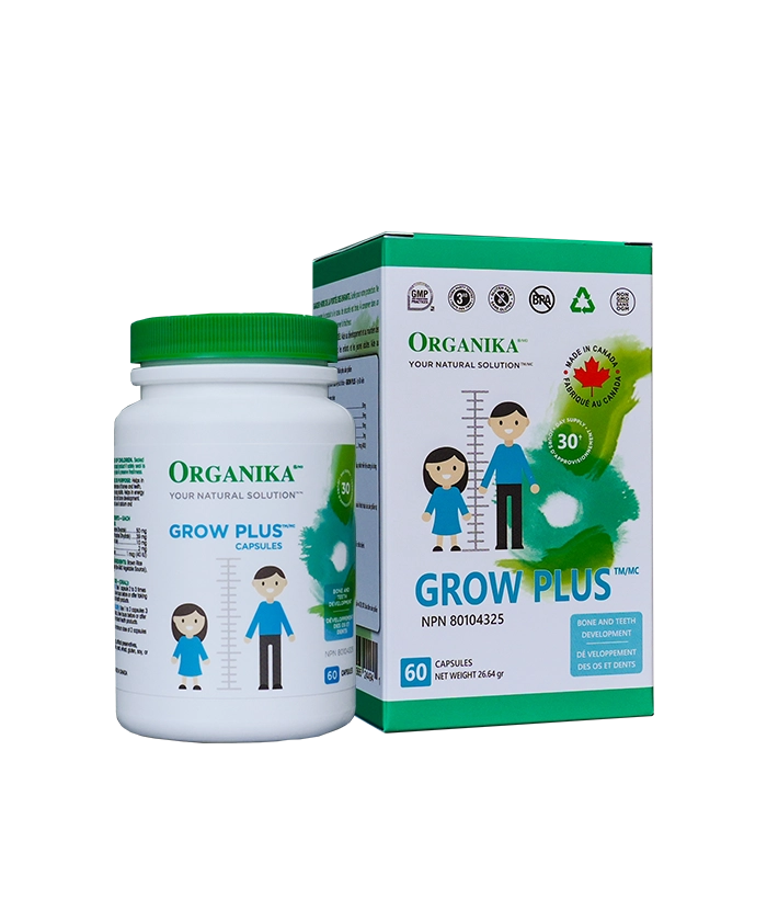 Hỗ trợ phát triển xương và răng Organika Grow Plus hộp 1 lọ 60 viên
