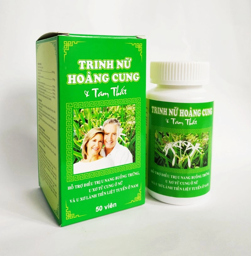 Hỗ trợ điều trị u nang, u xơ TRINH NỮ HOÀNG CUNG & Tam Thất hộp 1 lọ 50 viên