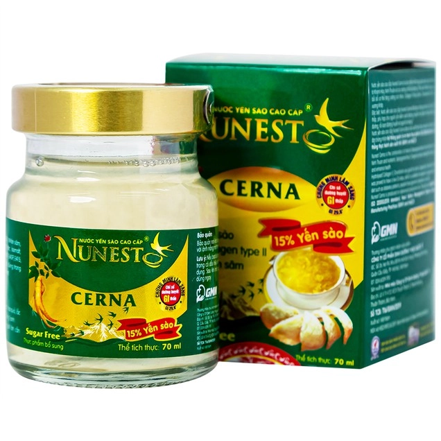 Giúp bồi bổ cơ thể, tăng cường sức khỏe nước Yến Sào cao cấp Nunest Cerna 15% không đường lọ 70ml