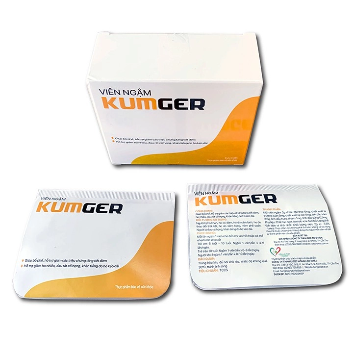 Kẹo ngậm ho KUMGER hộp 5 vỉ x 4 viên