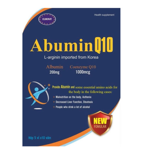 Viên uống bổ sung Abumin Q10 hộp 5 vỉ x 10 viên