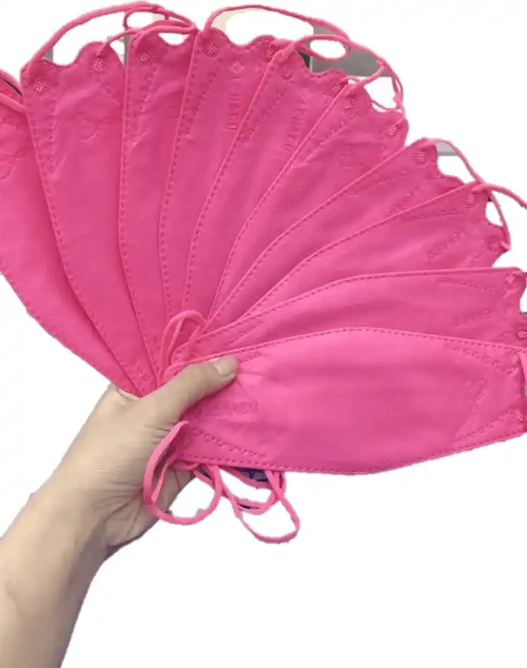 Khẩu trang y tế 4D KF94 LEHACO (hồng) gói 10 cái