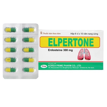 Điều trị đợt cấp của viêm phế quản mạn tính Elpertone Prime Pharma hộp 6 vỉ x 10 viên