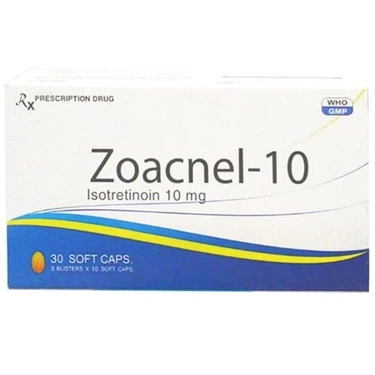 Thuốc điều trị bệnh trứng cá Zoacnel-10 hộp 3 vỉ x 10 viên