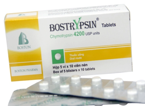 Thuốc kháng viêm Bostrypsin hộp 5 vỉ x 10 viên