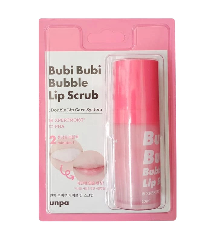 Gel tẩy tế bào chết môi sủi bọt Unpa Bubi Bubi Bubble Lip Scrub chai 10ml