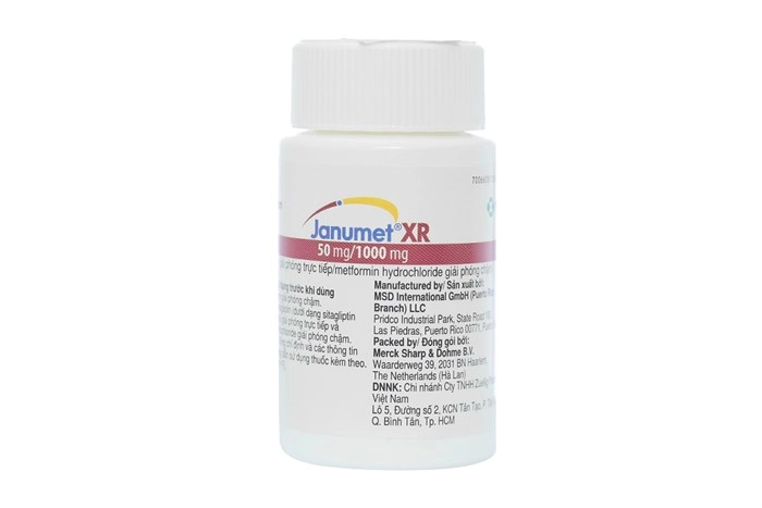 Thuốc điều trị đái tháo đường Janumet XR 50mg/1000mg lọ 14 viên