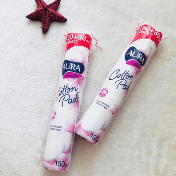 Bông tẩy trang Aura Beauty túi 150 miếng