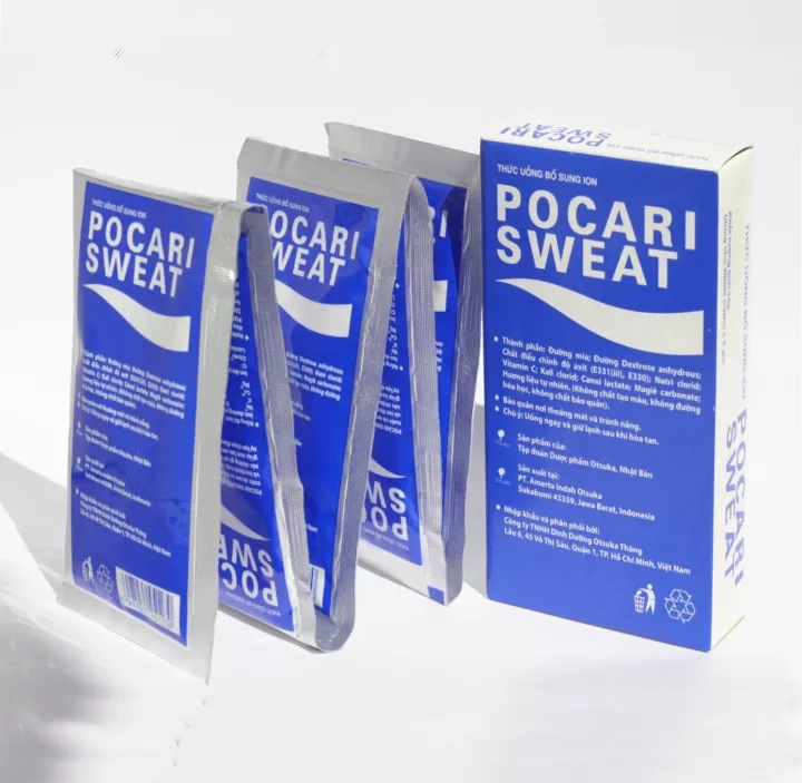 Bù nước và điện giải Bột Pocari sweat hộp 5 gói x 15g