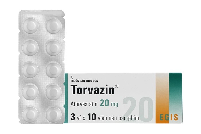 Thuốc trị mỡ máu Torvazin 20mg hộp 30 viên