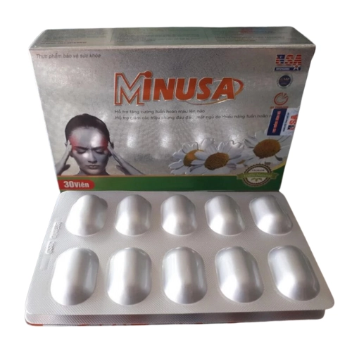 Viên uống cải thiện tuần hoàn não MINUSA hộp 30 viên