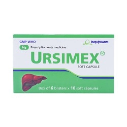 Thuốc gan, mật Ursimex hộp 6 vỉ x 10 viên