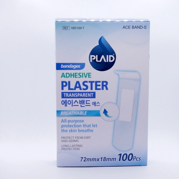 Băng cá nhân trong suốt Ace Band-S PLAID hộp 100 miếng 72mm x 18mm