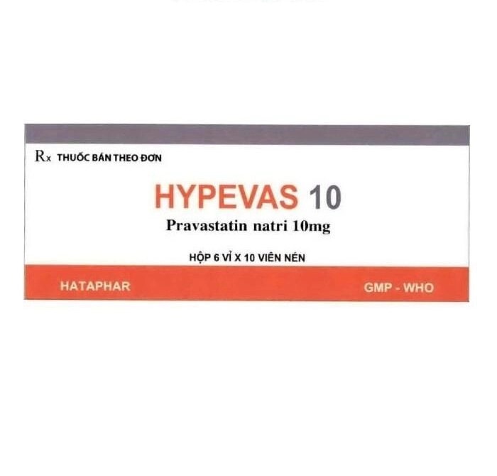 Thuốc trị mỡ máu Hypevas 10mg hộp 60 viên