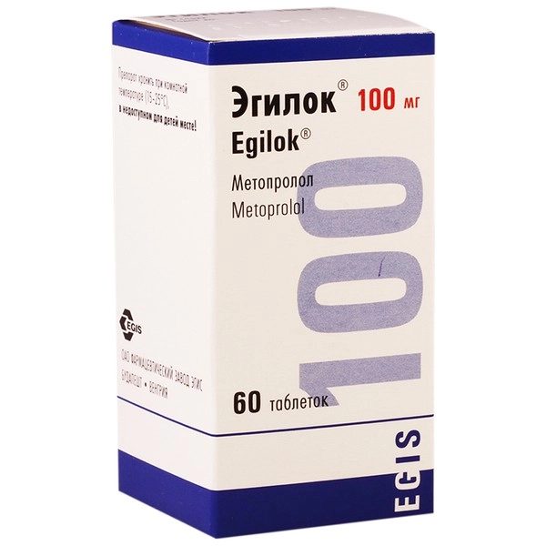 Thuốc trị tăng huyết áp Egilok 100mg hộp 1 lọ 60 viên