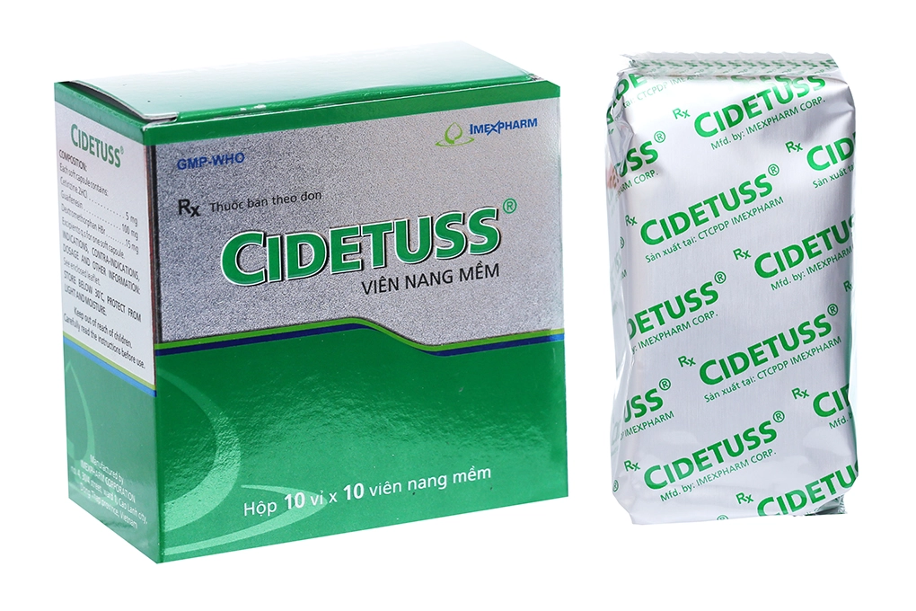Thuốc ho Cidetuss hộp 100 viên