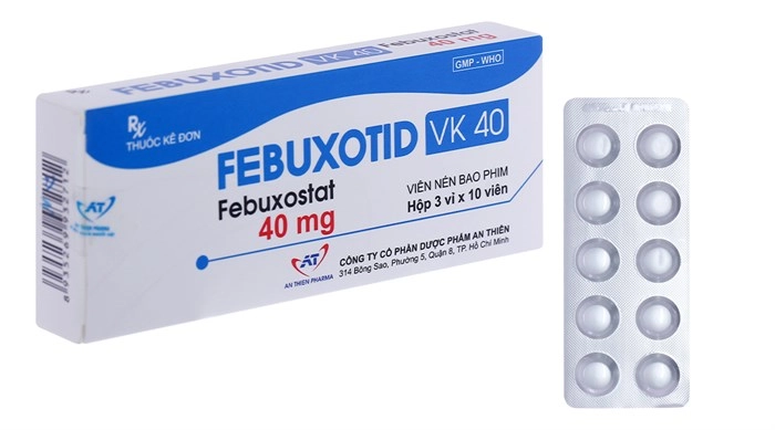Thuốc trị Gout FEBUXOTID VK 40 hộp 3 vỉ x 10 viên nén