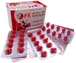 Viên uống bổ sung sắt, vitamin và khoáng chất cho cơ thể Fe Gold hộp 6 vỉ x 10 viên