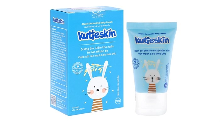 Kem bôi cho trẻ em bị chàm sữa Kutieskin Atopic Dermatitis Baby Cream hộp 1 tuýp 30g