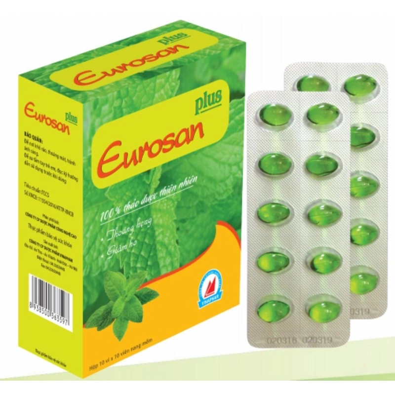 Viên uống giảm ho Eurosan Plus hộp 100 viên