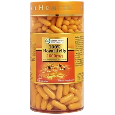 Hỗ trợ đẹp da, ngăn ngừa lão hóa sữa Ong Chúa Golden Health Royal Jelly 1600mg hộp 365 viên