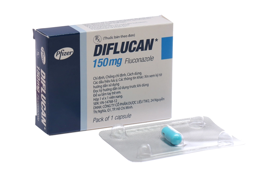 Thuốc trị nấm Diflucan 150mg hộp 1 viên