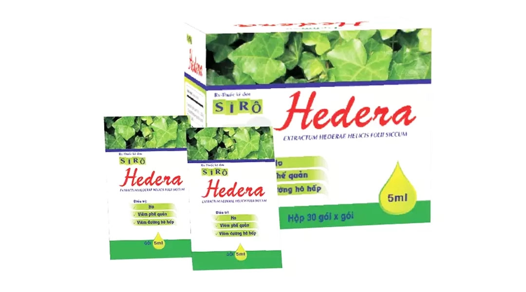 Siro trị viêm đường hô hấp, viêm phế quản Hedera hộp 30 gói x 5ml