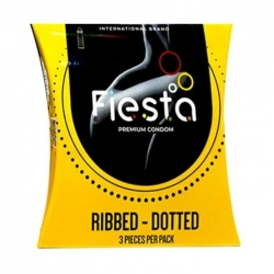 Bao cao su Fiesta Ribbed - Dotted (vàng) hộp 3 cái