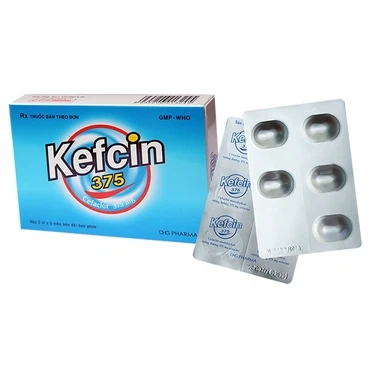 Thuốc kháng sinh Kefcin 375 DHG Pharma hộp 2 vỉ x 10 viên