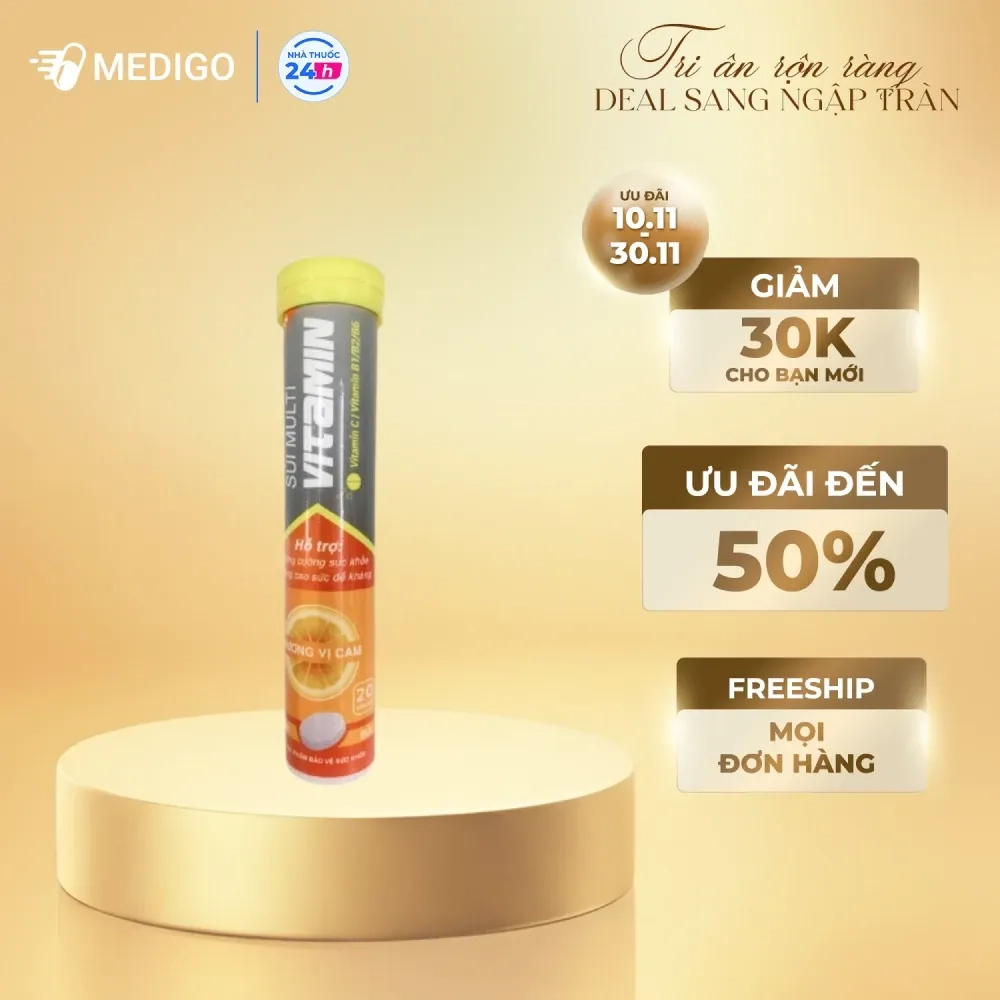 Hỗ trợ tăng cường sức khỏe Multi Vitamin Ecosun tuýp 20 viên