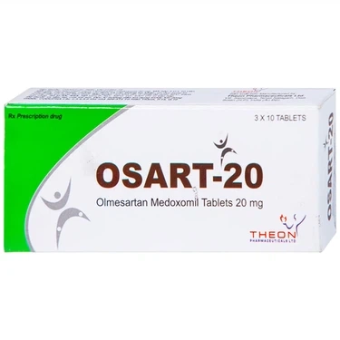 Điều trị tăng huyết áp, xơ vữa động mạch Osart-20 Theon Pharma hộp 3 vỉ x 10 viên
