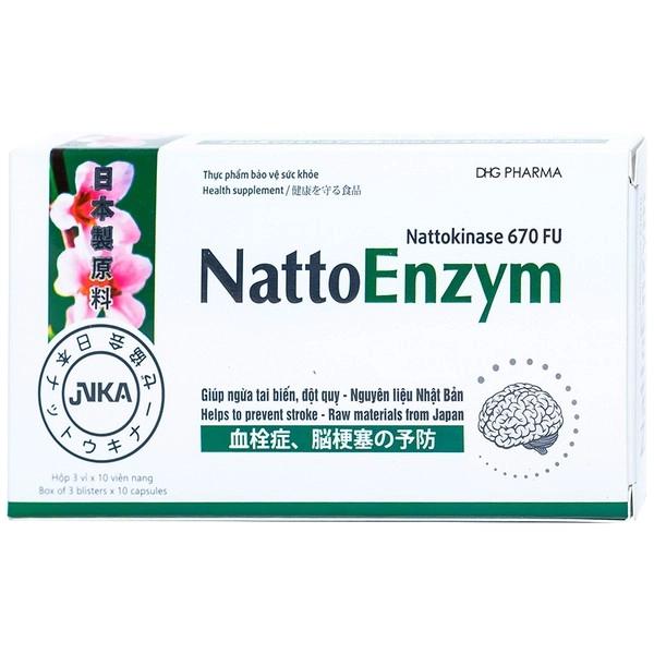 Viên uống hỗ trợ phòng ngừa tai biến NattoEnzym hộp 30 viên
