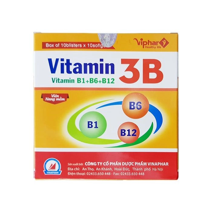 Viên uống bổ sung Vitamin 3B (DP Vinaphar) hộp 10 vỉ x 10 viên