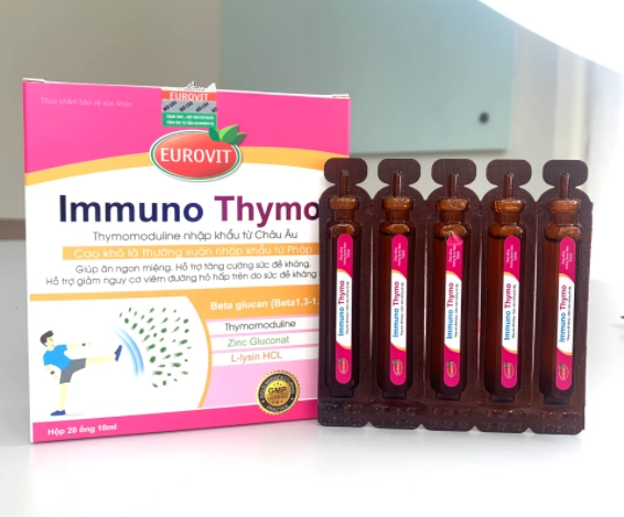 Ống uống bồi bổ sức khỏe Eurovit Immuno Thymo hộp 20 ống x 10ml
