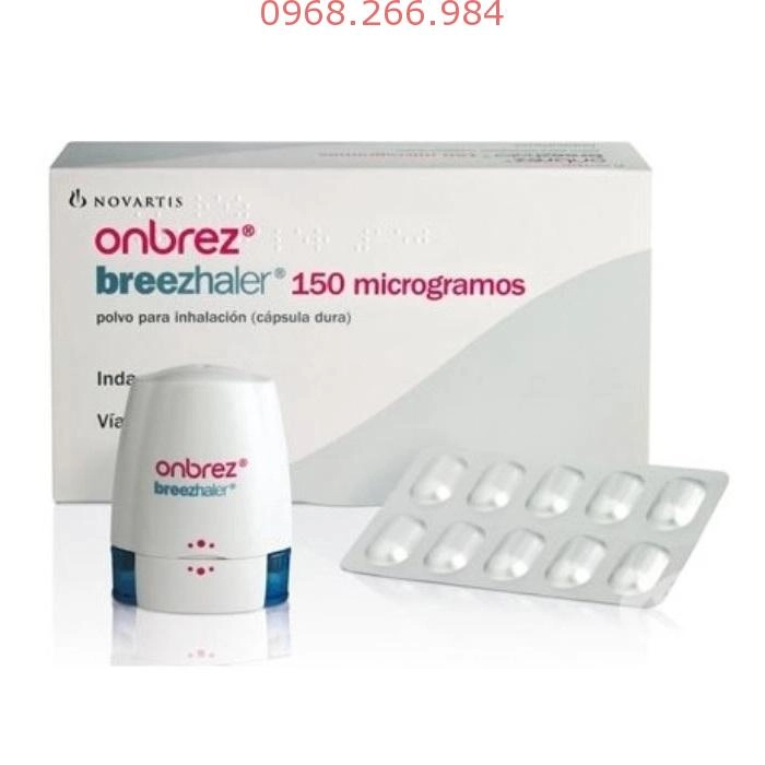 Onbrez Breezhaler 150mcg hộp 30 viên kèm máy hít Onbrez Breezhaler