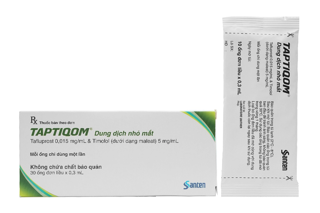 Dung dịch nhỏ mắt Taptiqom hộp x 30 ống