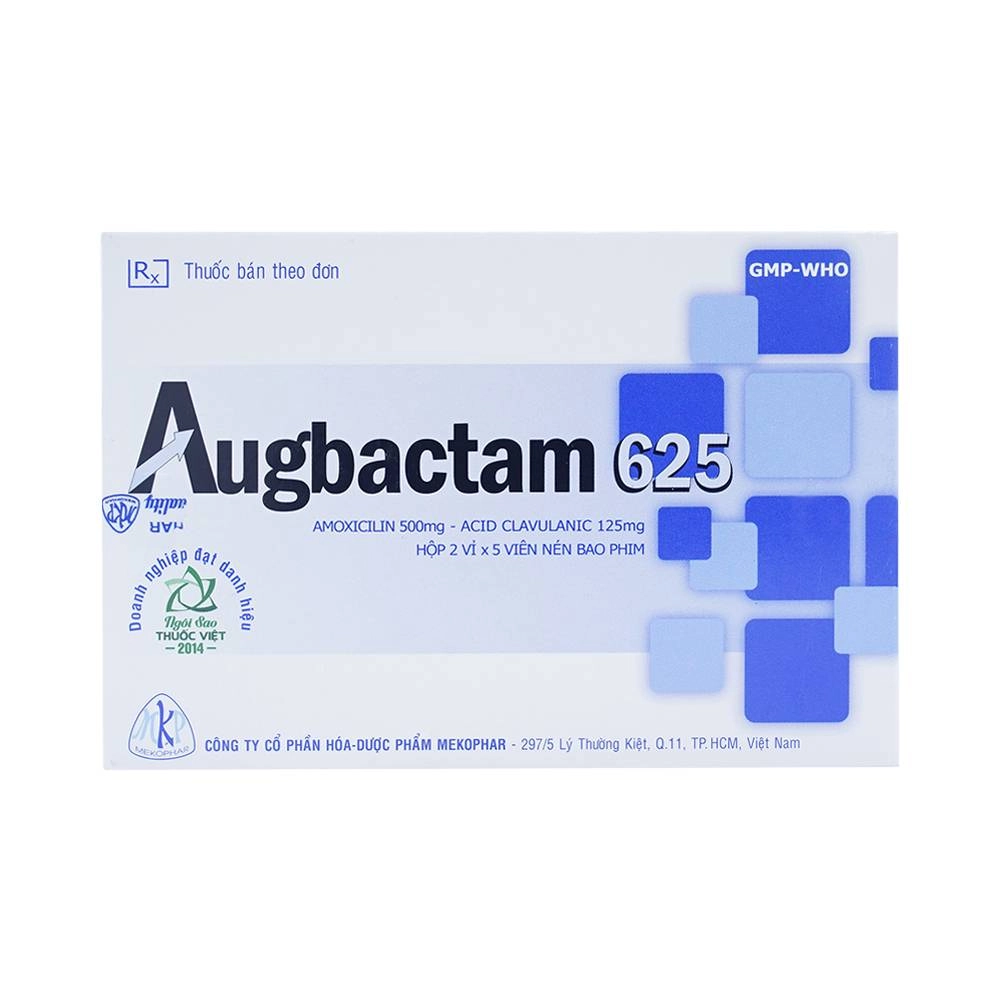Thuốc kháng sinh Augbactam 625 hộp 10 viên