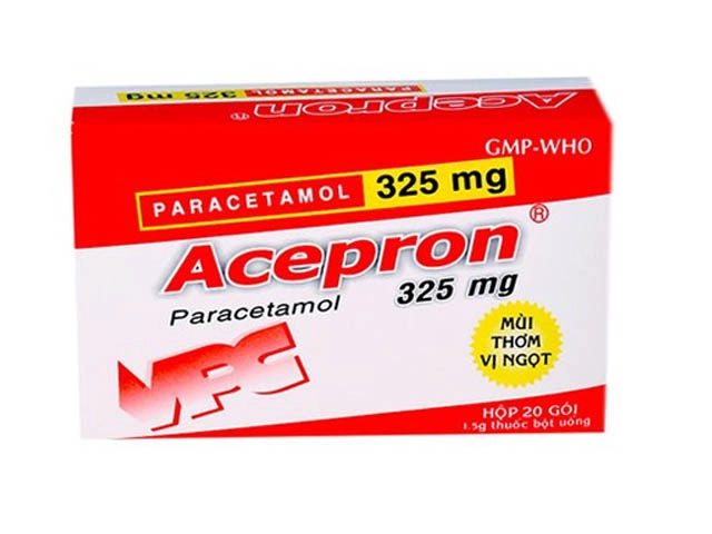 Thuốc điều trị các chứng đau từ nhẹ đến vừa Acepron 325mg hộp 20 gói x 1,5g